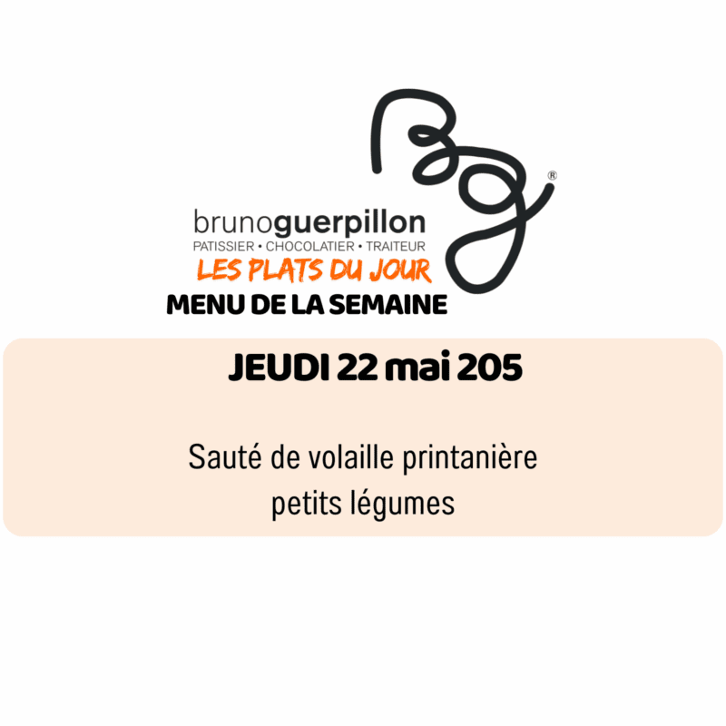 plat du jour - jeudi