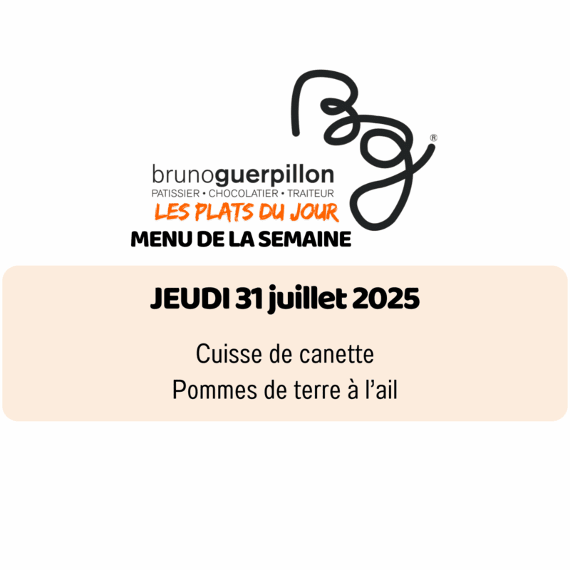 plat du jour - jeudi