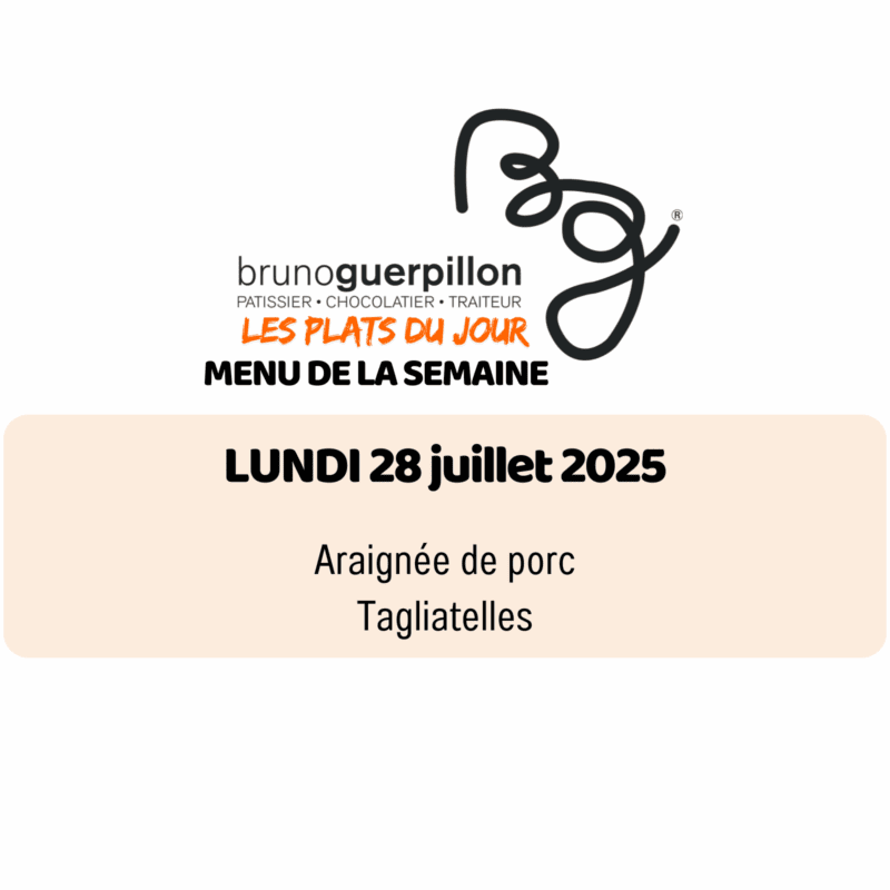 Plat du jour - lundi