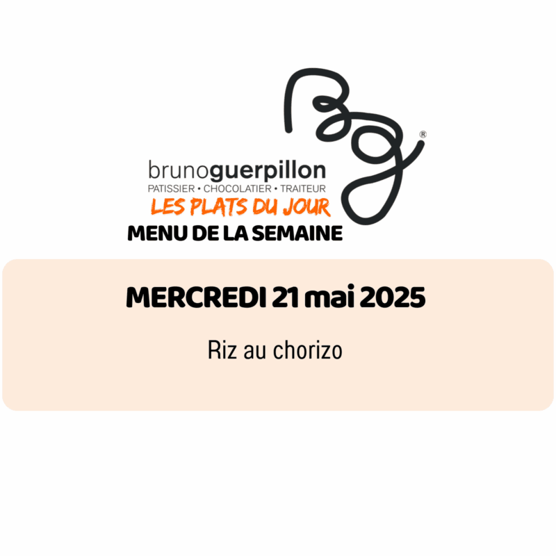 plat du jour - mercredi