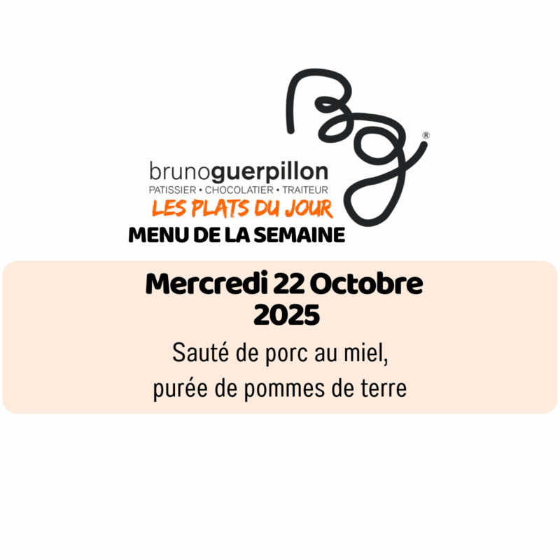 plat du jour - mercredi