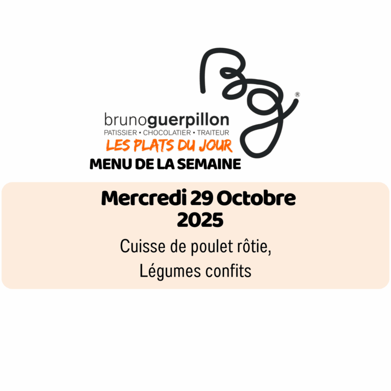 plat du jour - mercredi