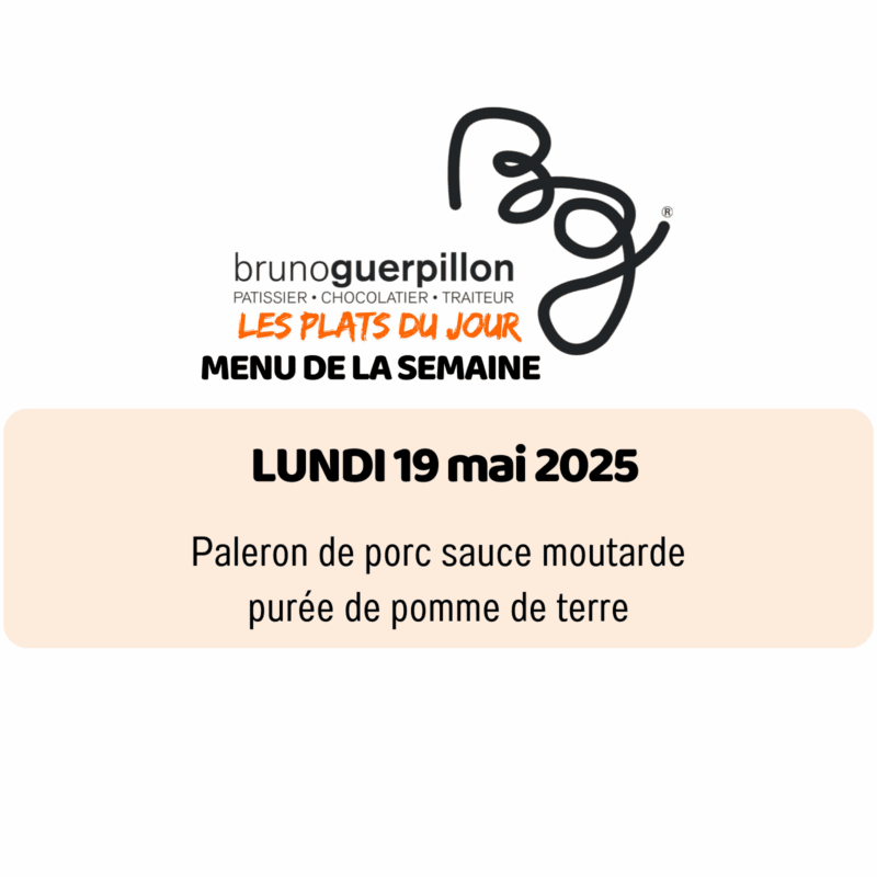 Plat du jour - lundi
