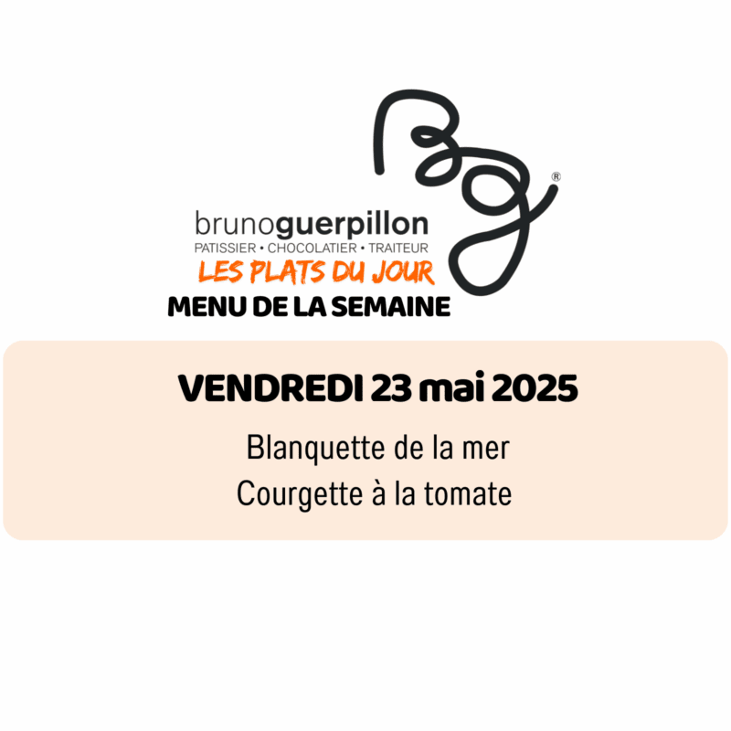 plat du jour - vendredi