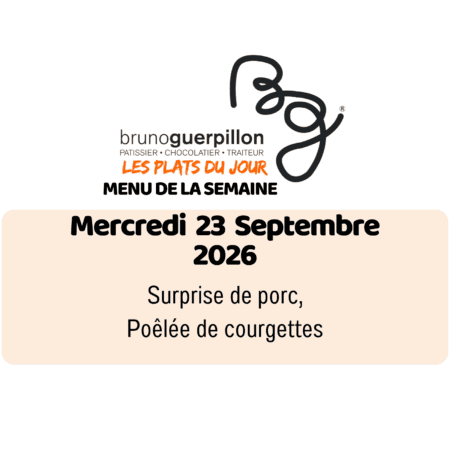 plat du jour - mercredi