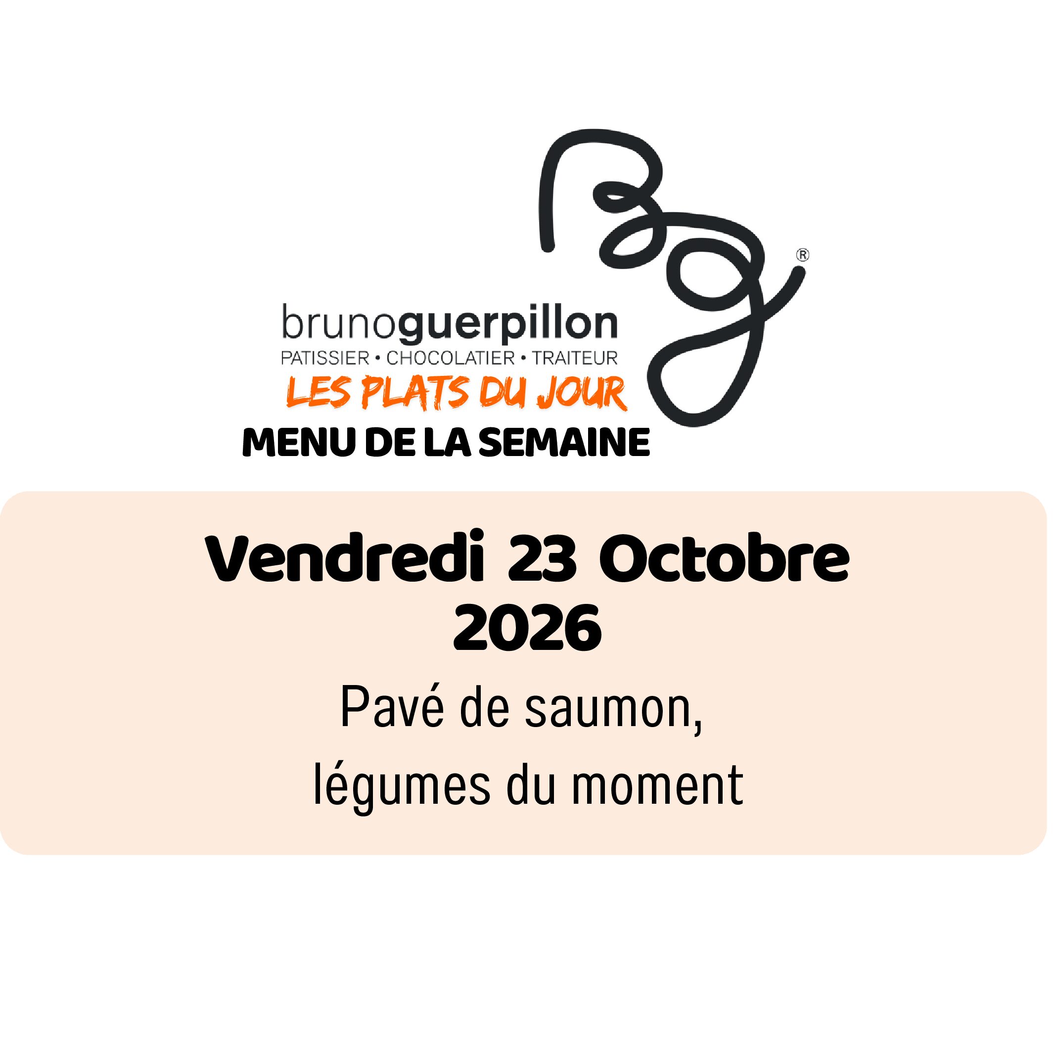 plat du jour - vendredi
