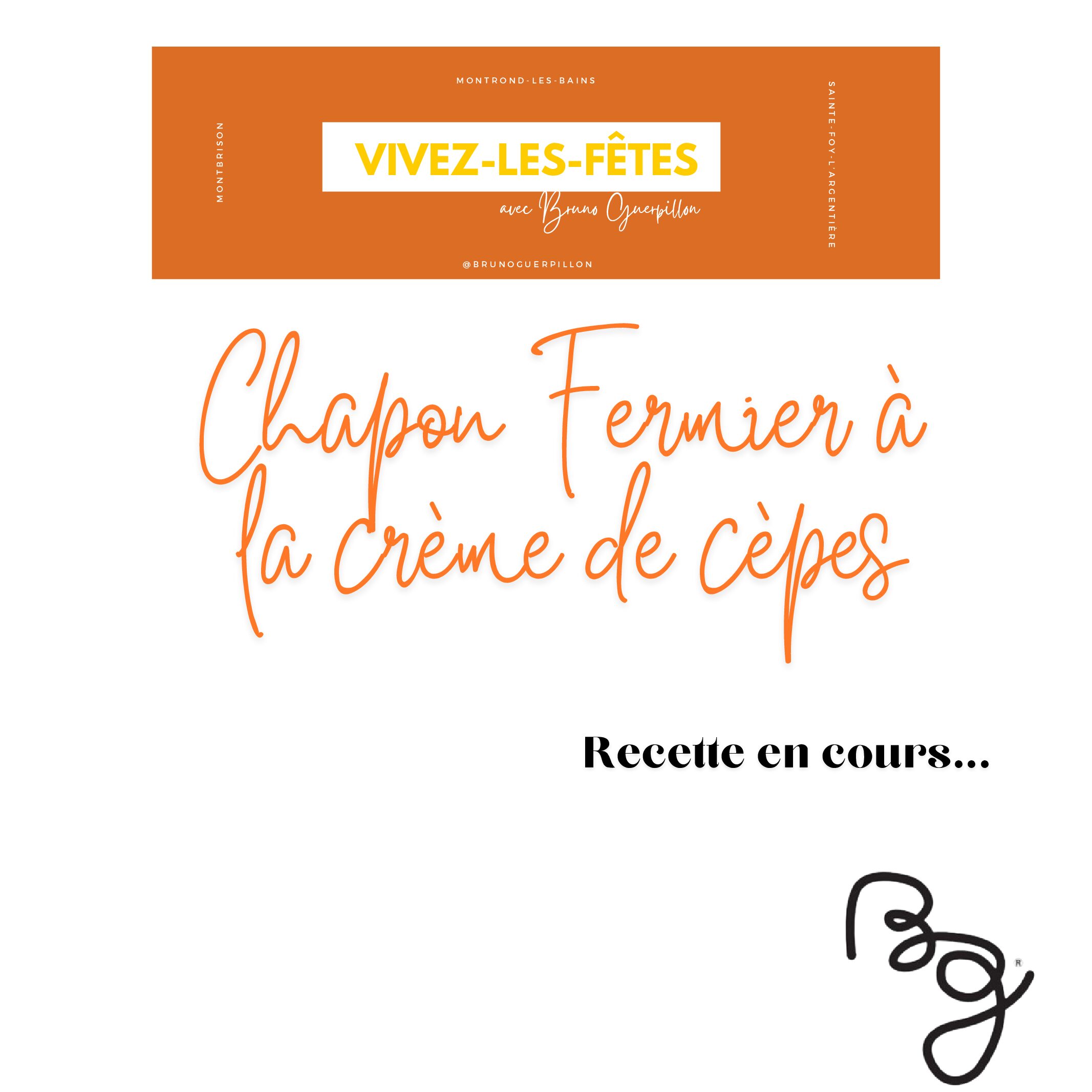 Chapon fermier à la crème de cèpes