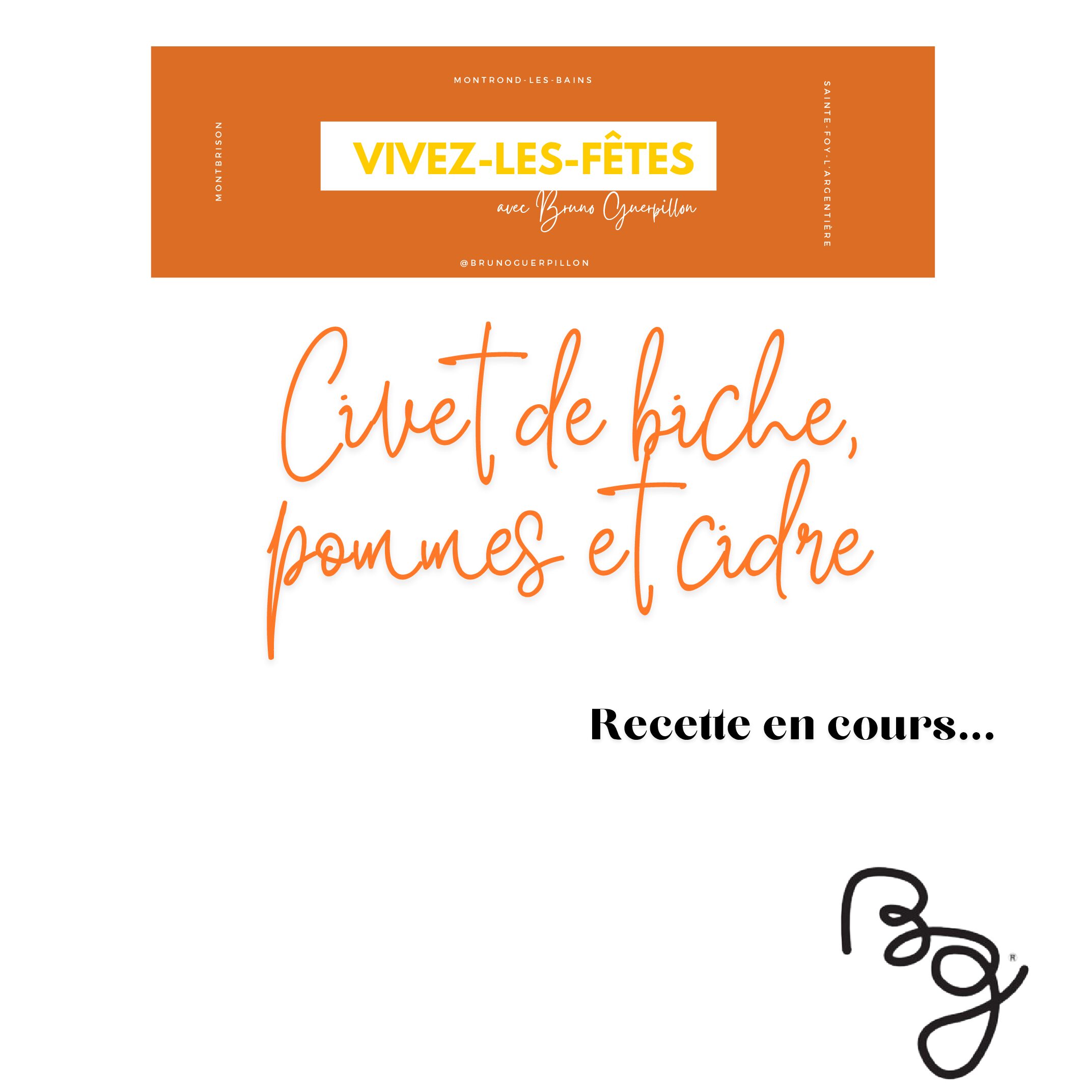 Civet de biche, pommes et cidre