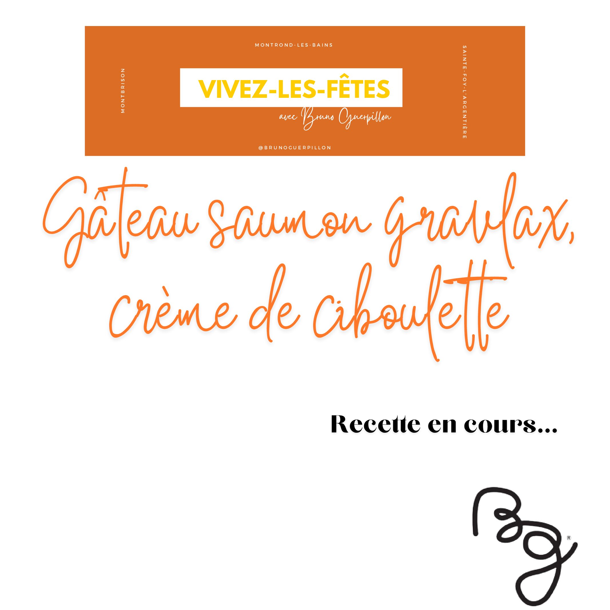Gâteau Saumon Gravlax, crème de ciboulette