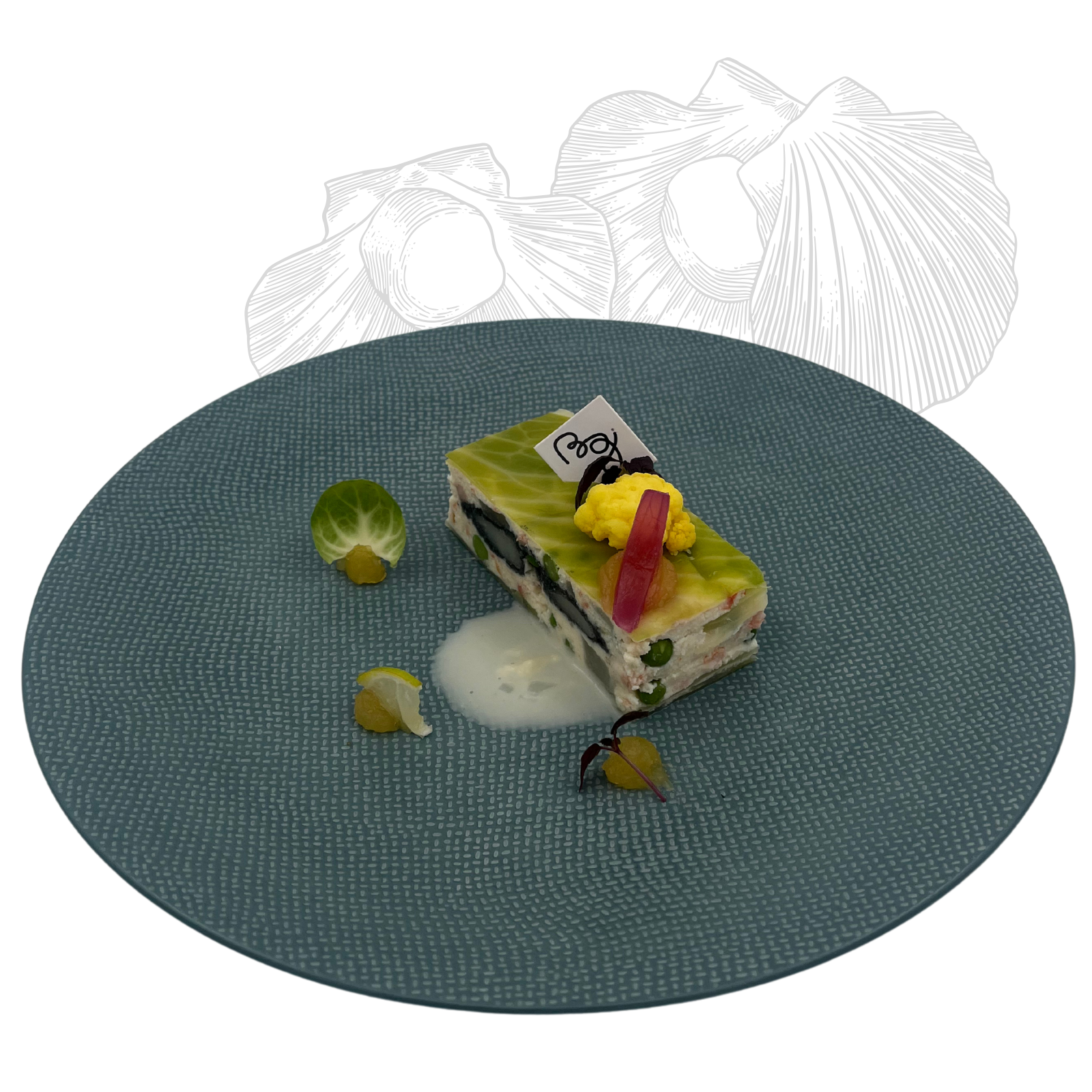 Nougat de St-Jacques aux petits légumes