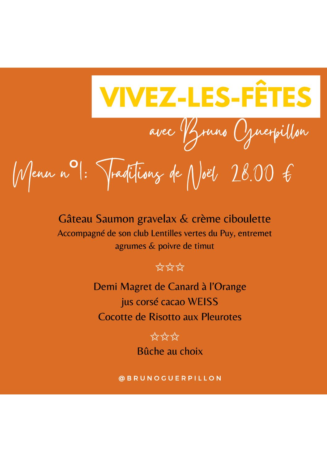 Menu Tradition de Nöel