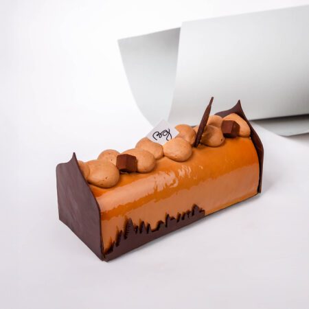 Bûche Chocolat Caramel Roulée Traditionnelle