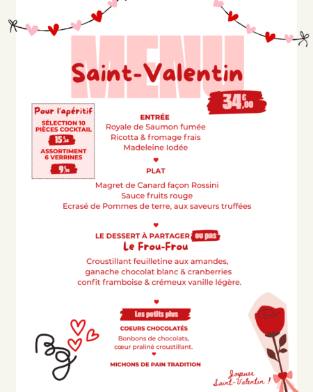MENU SAINT VALENTIN - N°2